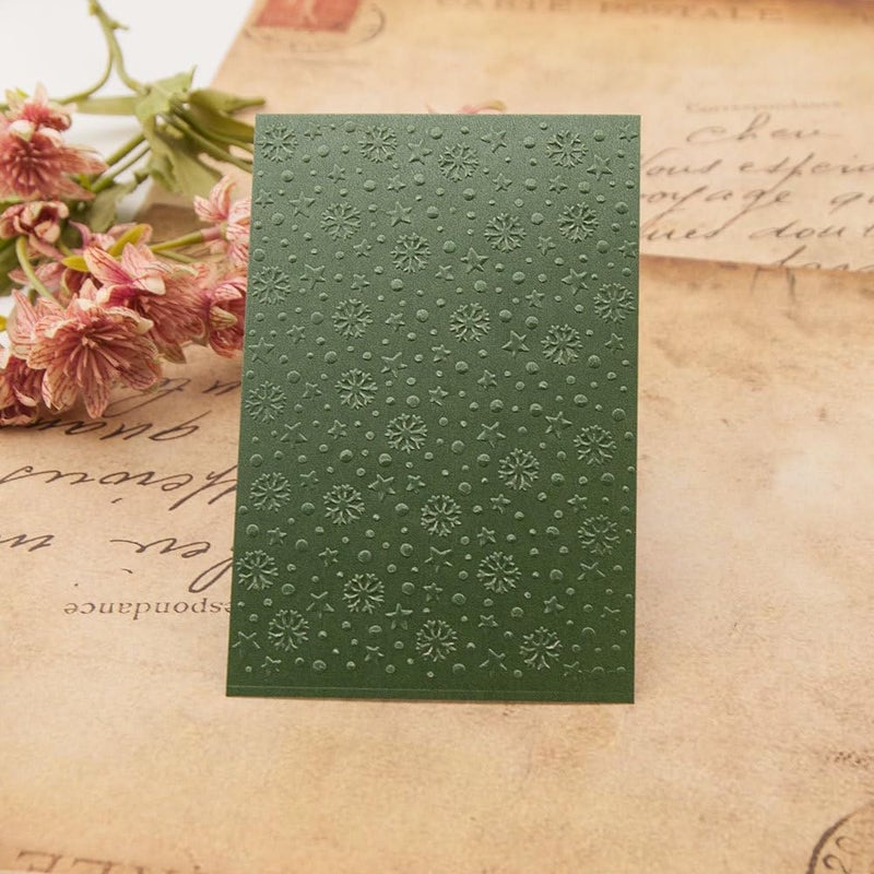 FUGUT 3-D Embossing Folder for Card Making - Plastic Textured Template for DIY Scrapbooking, Paper Crafting and Handmade Art Supplies (3D Snowflake and Star 5.8 x 4.1 in) - Image 4